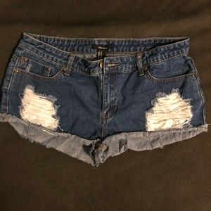 Forever 21 distressed jean shorts